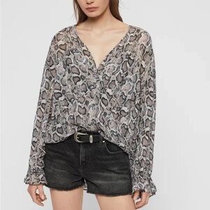 Allsaints snake blouse